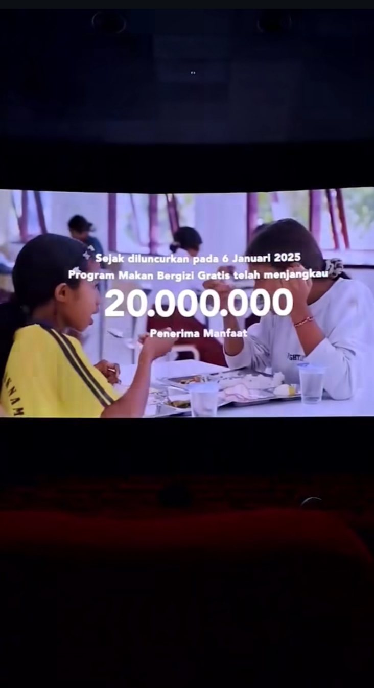 Video Prabowo di bioskop. (Instagram/catatanfilm)